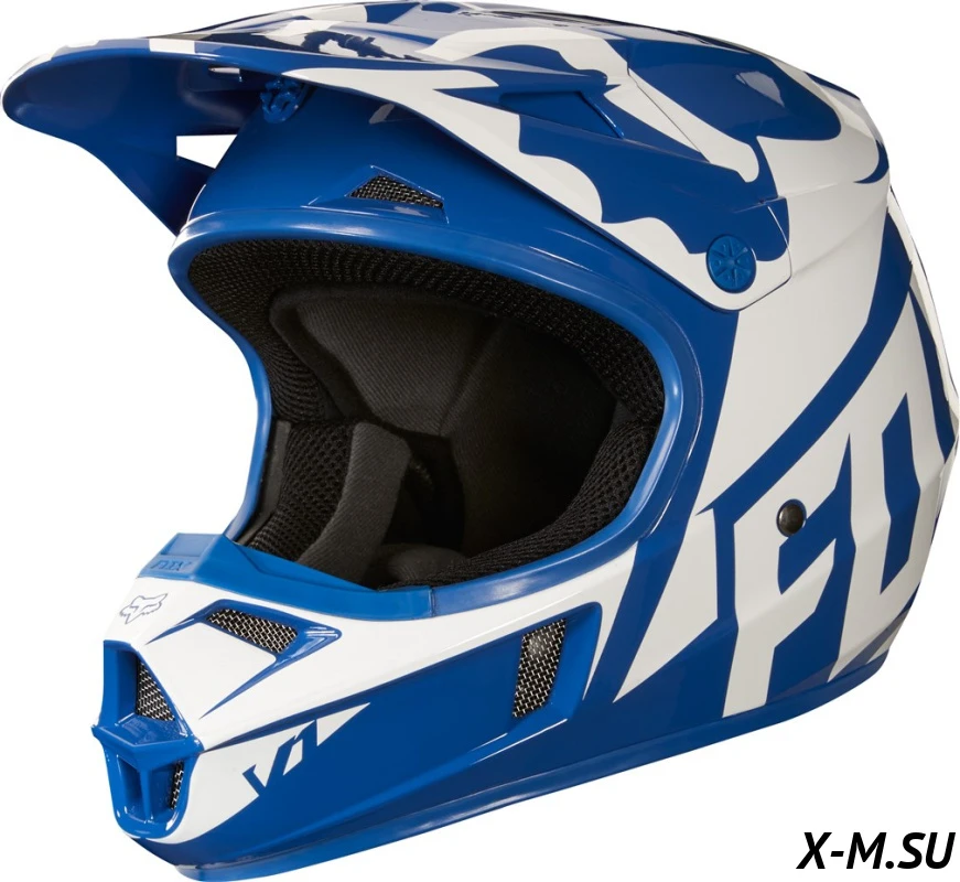 Мотошлем подростковый Fox V1 Race Youth Helmet Blue Мотошлем подростковый Fox V1 Race Youth Helmet Blue
