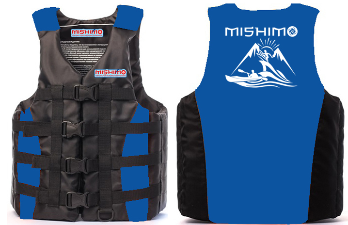 Жилет спасательный MISHIMO PRO Премиум качества  Черно-синий р.XXXL