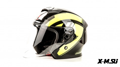 Шлем мото HIZER J222 #2 black/yellow