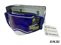 Очки мотокросс SCOTT XD3-40 коробка цв. оправы Бело-синий цв. стекла Синий матовый